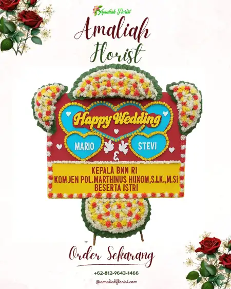 Papan Bunga Pernikahan Kambo